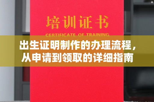 江阳出生证明制作的办理流程，从申请到领取的详细指南