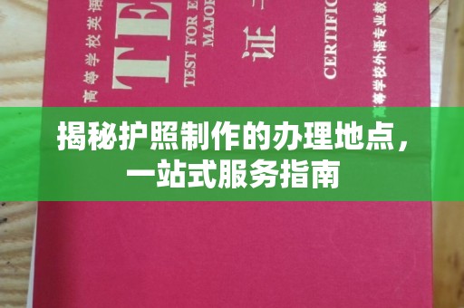 红寺堡揭秘护照制作的办理地点，一站式服务指南