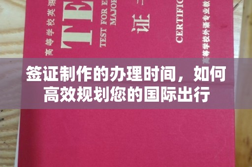 邹平签证制作的办理时间，如何高效规划您的国际出行